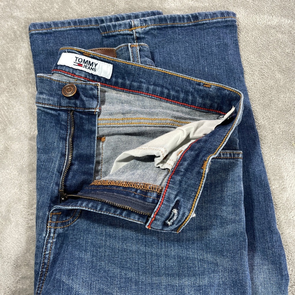 Tommy Jeans Straight Leg Denim Women 31 Blue Mid Rise Classic 5-Pocket